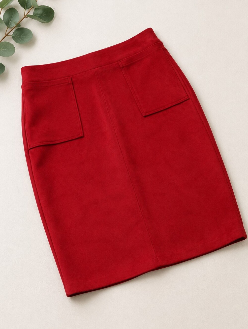CAROLE WREN‎ FAUX SUEDE PULL-ON SKIRT